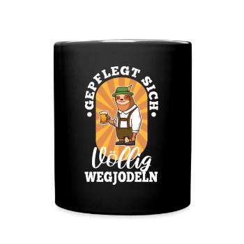 Gepflegt sich völlig wegjodeln - Tasse einfarbig - Schwarz - Vorne