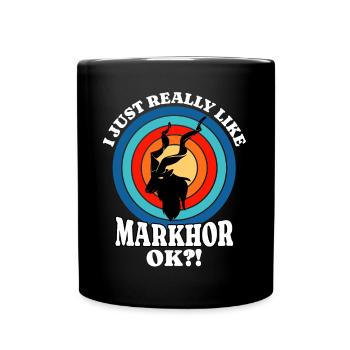 I Love Screw Goat Saying - Full Colour Mug - black - Front