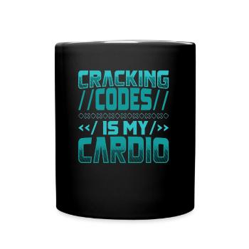 Cracking Codes Is My Cardio - Cryptologic - Tasse einfarbig - Schwarz - Vorne
