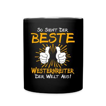 Idée cadeau westernwestern rider - Mug uni - noir - Devant