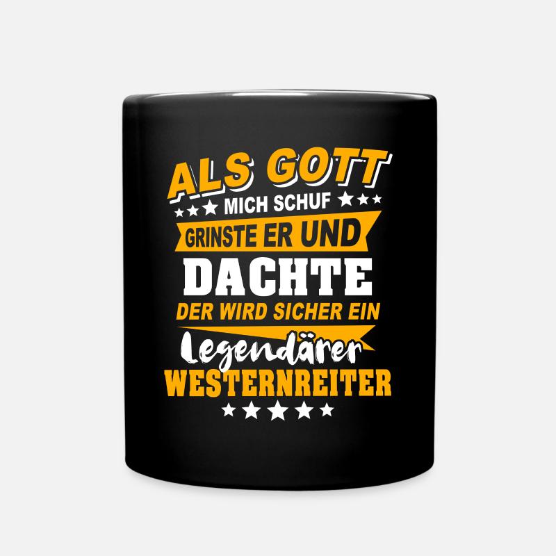 Westernreiter Westernreiten - Tasse einfarbig - Schwarz