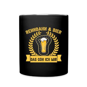Slot Car Racing Rennbahn & BIer Das Gön Ich Mir - Tasse einfarbig - Schwarz - Vorne
