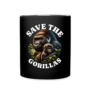 Mountain gorilla - Full Colour Mug - black - Front