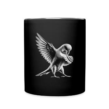 Drôle Dabbing Perruche Oiseau Amoureux des animaux - Mug uni - noir - Devant
