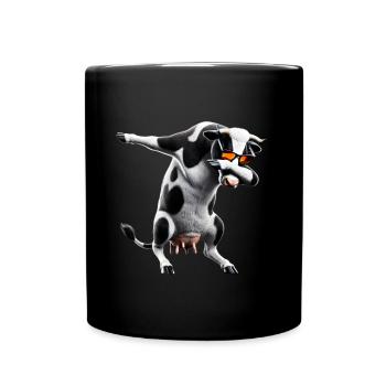 Drôle Dabbing Vache Danse Amoureux des animaux Dab Animaux - Mug uni - noir - Devant