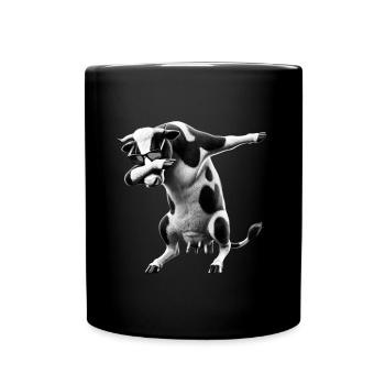 Drôle Dabbing Vache Danse Amoureux des animaux Dab Animaux - Mug uni - noir - Devant