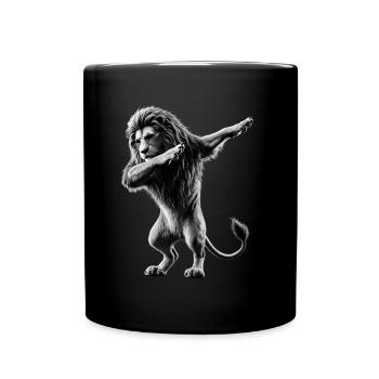 Funny Dabbing Lion Dancing Animal Lover Dab Animal - Full Colour Mug - black - Front