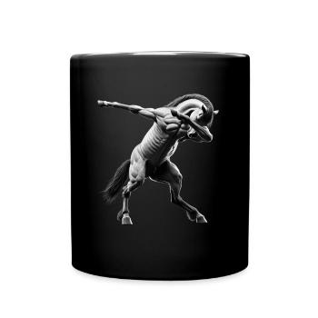 Funny Dabbing Horse Dancing Animal Lover Dab - Full Colour Mug - black - Front