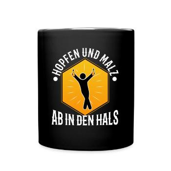 Hops and malt - Full Colour Mug - black - Front