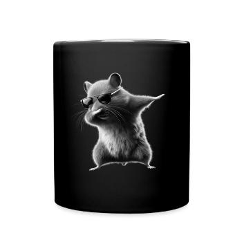 Funny Dabbing Hamster Rodent Animal Lover - Full Colour Mug - black - Front