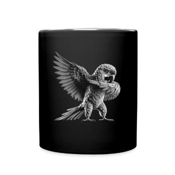 Funny Dabbing Parrot Bird Animal Lover Bird - Full Colour Mug - black - Front