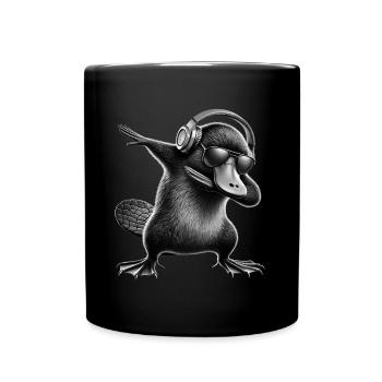 Funny Dabbing Platypus Animal Lover Zoo - Full Colour Mug - black - Front
