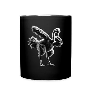 Lustiges Dabbing Straus Vogel Tierliebhaber Strauß - Tasse einfarbig - Schwarz - Vorne