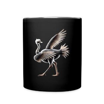 Lustiges Dabbing Straus Vogel Tierliebhaber Strauß - Tasse einfarbig - Schwarz - Vorne