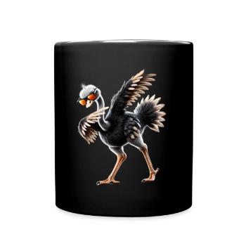 Lustiges Dabbing Straus Vogel Tierliebhaber Strauß - Tasse einfarbig - Schwarz - Vorne
