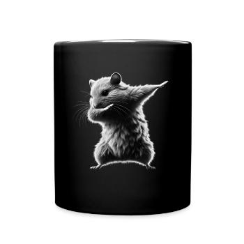 Funny Dabbing Hamster Rodent Animal Lover - Full Colour Mug - black - Front