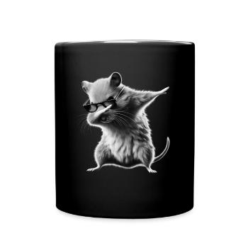 Funny Dabbing Hamster Rodent Animal Lover - Full Colour Mug - black - Front