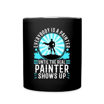 Tout le monde est peintre jusqu’au vrai peintre - Mug uni - noir - Devant