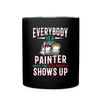 Tout le monde est peintre jusqu’au vrai peintre - Mug uni - noir - Devant