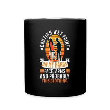Wet paint - Full Colour Mug - black - Front