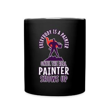 Tout le monde est peintre jusqu’au vrai peintre - Mug uni - noir - Devant