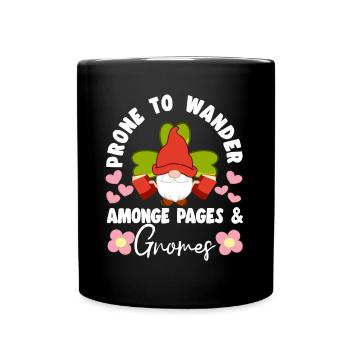 Gnome Enclin À Errer Parmi Les Pages & Gnomes Cadeaux - Mug uni - noir - Devant