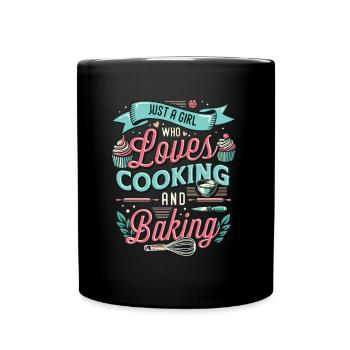 Une fille qui aime cuisiner et faire de la pâtisserie - Mug uni - noir - Devant