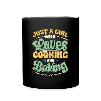Une fille qui aime cuisiner et faire de la pâtisserie - Mug uni - noir - Devant