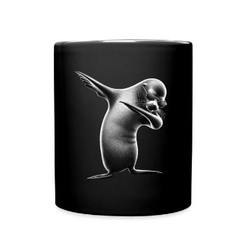 Funny Dabbing Seal Animal Lover Safari Ocean - Full Colour Mug - black - Front