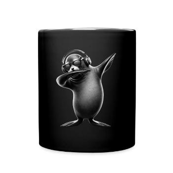 Funny Dabbing Seal Animal Lover Safari Ocean - Full Colour Mug - black - Front