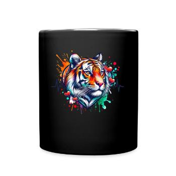 Cardio Sumatra Tiger EKG - Tasse einfarbig - Schwarz - Vorne