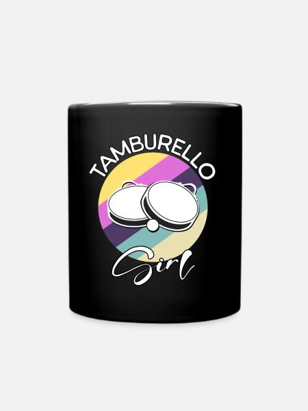 Tamburello Girl - Tasse einfarbig - Schwarz