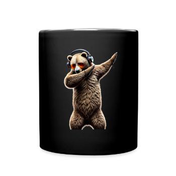 Drôle Dabbing Ours Amoureux des animaux Zoo Ours Animal - Mug uni - noir - Devant