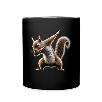 Funny Dabbing Squirrel Animal Lover Animals - Full Colour Mug - black - Front