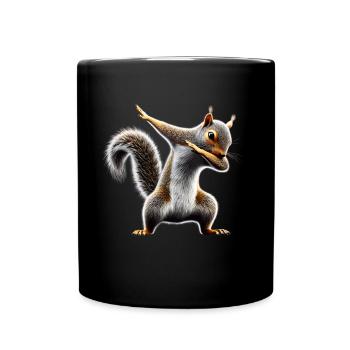 Funny Dabbing Squirrel Animal Lover Animals - Full Colour Mug - black - Front