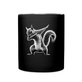 Funny Dabbing Squirrel Animal Lover Animals - Full Colour Mug - black - Front