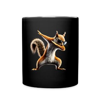 Funny Dabbing Squirrel Animal Lover Animals - Full Colour Mug - black - Front
