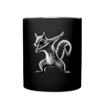 Funny Dabbing Squirrel Animal Lover Animals - Full Colour Mug - black - Front