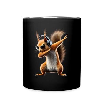 Funny Dabbing Squirrel Animal Lover Animals - Full Colour Mug - black - Front