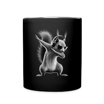 Funny Dabbing Squirrel Animal Lover Animals - Full Colour Mug - black - Front