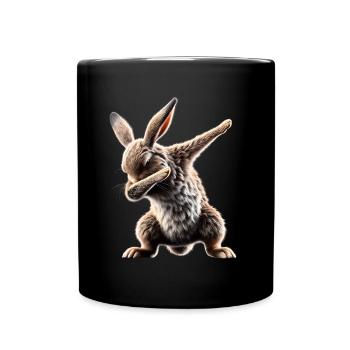 Funny Dabbing Rabbit Animal Lover Animals - Full Colour Mug - black - Front