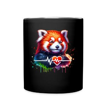 Red Panda ECG - Mug uni - noir - Devant
