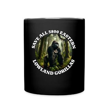 Save Gray Gorilla - Full Colour Mug - black - Front