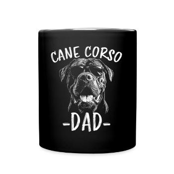 Cane Corso Italiano Papa Papa Cane Corso Cadeau - Mug uni - noir - Devant