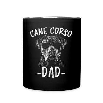 Cane Corso Italiano Papa Papa Cane Corso Cadeau - Mug uni - noir - Devant