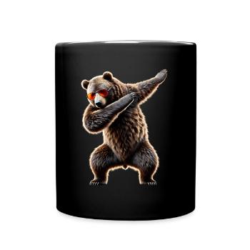 Drôle Dabbing Ours Amoureux des animaux Zoo Ours Animal - Mug uni - noir - Devant