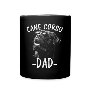 Cane Corso Italiano Papa Papa Cane Corso Cadeau - Mug uni - noir - Devant