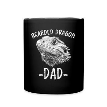 Bartagamen Spruch Dad Lustiges Bartagamen Geschenk - Tasse einfarbig - Schwarz - Vorne