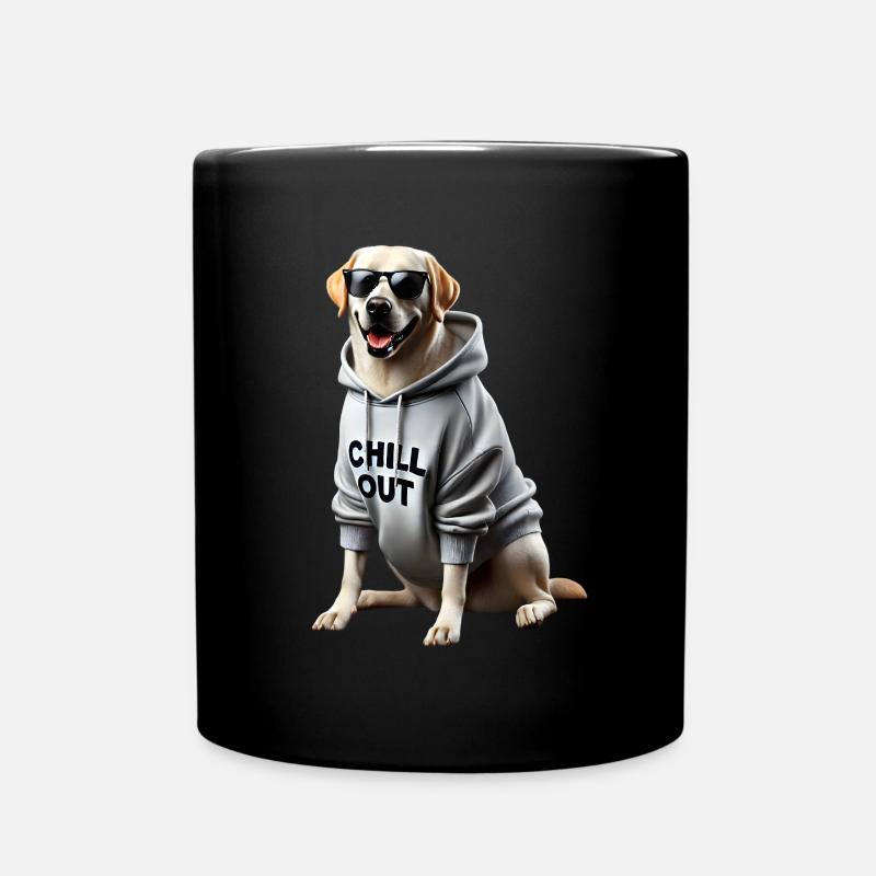Lustiges Labrador Tierliebhaber Hunde Chillen Lazy - Tasse einfarbig - Schwarz