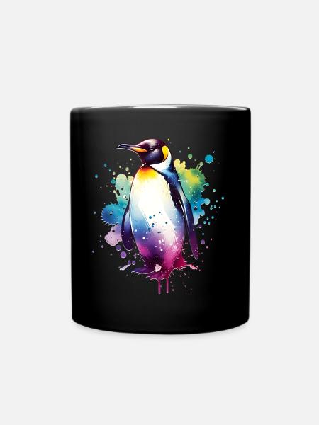 Galapagos Pinguin - Tasse einfarbig - Schwarz